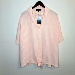Fred David Tie Front Top Size 2X
